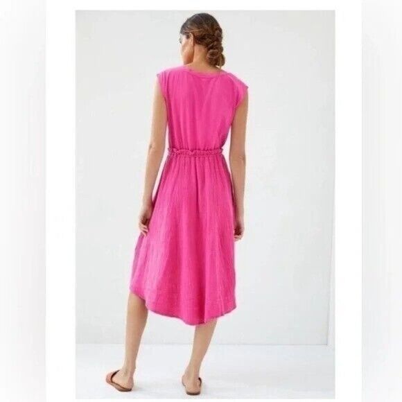 Daily Practice by Anthropologie Everyday Tee Dress XS Raspberry Rose/Hot Pink - Picture 10 of 11